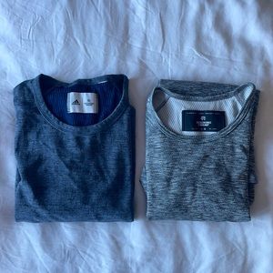 Two Reigning Champ Large Tees. 1 short 1 long